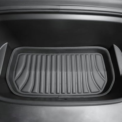 SUPER LINER 6-Piece Floor Mats & Cargo Liners Compatible with Tesla Model Y 2020-2024 5-Seat, 5D Laser Measured All-Weather Floor Liners with Trunk Frunk Mats & Door Sill Threshold Guards, Black - size: 6 PCS Compatible with Model Y 5-Seat | Large