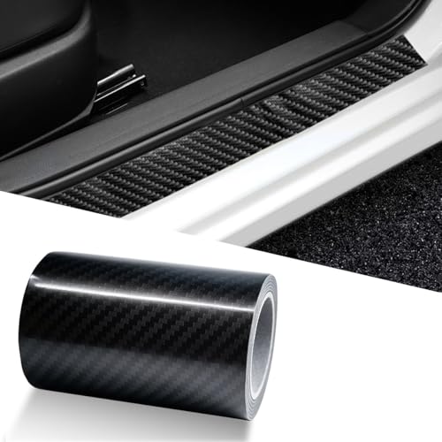 Universal Car Door Entry Guard, Waterproof & Scratchproof Automotive Doors Sill Protection Film, Anti-Collision Vehicle Rear Door Entry Sill Trim for Car, SUV, Truck(Black&5cm) - size: Black&5cm