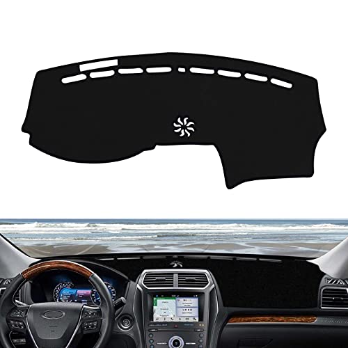 x xotic tech Center Console Dashboard Mat Pre-Cut Non-Slip Sunshield Sun Glare Protector Dash Carpet Pad Black Cover Compatible with Ford Explorer 2011-2019 - color: Compatible with Explorer 2011-2019