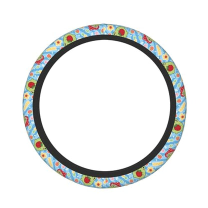 Happy Frog Elastic Steering Wheel Cover Non-Slip Breathable Steering Wheel Protector Fit Auto, SUVs, Truck - color: Happy Frog
