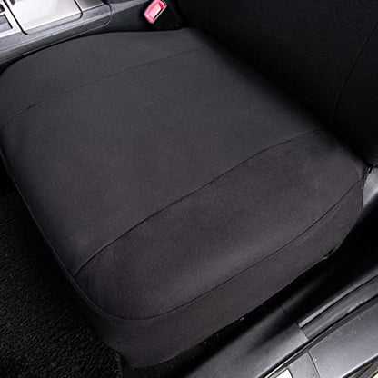 Flying Banner Car Seat Covers Front Seats Rear Bench Polyester car seat Protectors Easy installations Rear Bench Split Classic Man Lady Truck Soid Black - color: Solid Black