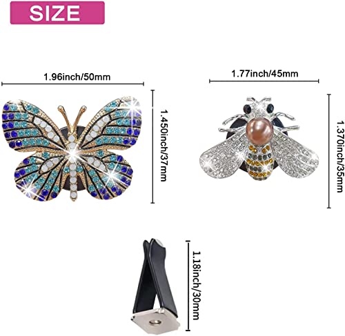 Bling Butterfly Air Vent Clips, 4 Pcs Crystal Bee Car Fresheners, Diffuser Vent Clip, Diamond Decoration, Cute Interior Decor, Bling Accessories for Women