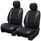 Champlus Car Seat Covers, Carbon Fibre and Durable Breathable Mesh 2 Front Bucket Seat Covers, Universal Fit Automotive Sedan Cars, SUVs, Trucks, Mini Vans, Airbag Compatible, Easy to Install - color: Black