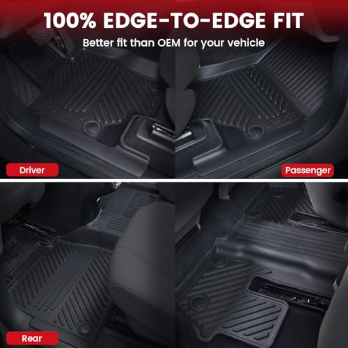 LASFIT Floor Mats Fit for Mercedes Benz GLS 450/580/63 AMG 2020-2026 (Only Fit 6 Seats with Center Console), All Weather TPE Floor Liners for Mercedes GLS 2020-2026, 1st & 2nd & 3rd Row Set - size: 2020-2026|For Mercedes Benz GLS|Floor Mats