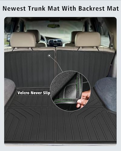 Floor Mats Custom for Toyota 4Runner 1996 1997 1998 1999 2000 2001 2002 Trunk Mat & Backrest Mat All Weather TPE Rubber Cargo Liner Full Set Floor Liners for 3rd Gen 4Runner Accessories, Black - size: For 4Runner 1996-2002 All Mats