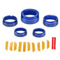 AC Air Conditioner Gear Shift Headlight Media Control Switch Knob Cover for Dodge for RAM 13-17 / Interior Trim/Stylish Aluminum Alloy / 5 Pcs Blue - color: Blue