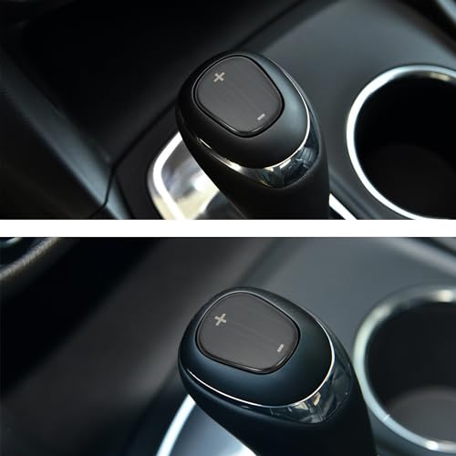 TOMALL Stainless Steel Car Gear Shift Knob Cover Compatible with Chevy Equinox 2018-2020 Shift Panel Trim Gear Lever Cover for Car Interior Car Accessories (Black Brushed) - color: Stainless Gear-Black Brushed