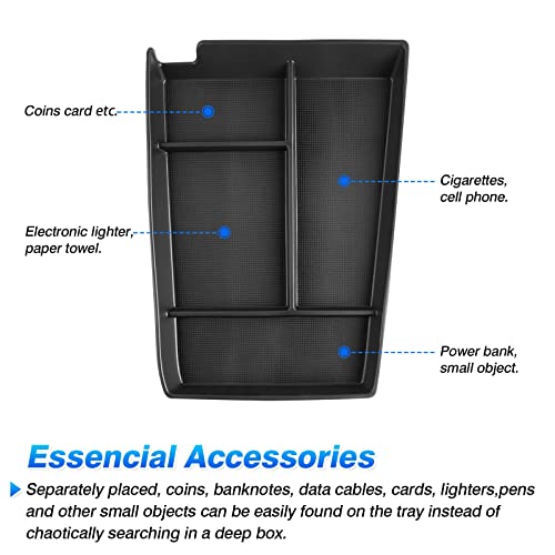 Autorder Center Console Bottom Organizer for 2023 2024 2025 Toyota bZ4X/ Subaru Solterra Accessories Lower Center Console Storage Tray - size: 2023-2026 Toyota BZ4X