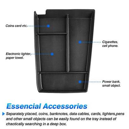 Autorder Center Console Bottom Organizer for 2023 2024 2025 Toyota bZ4X/ Subaru Solterra Accessories Lower Center Console Storage Tray - size: 2023-2026 Toyota BZ4X