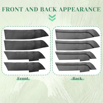 4PCS Door Panel Cover Replacement Compatible with Ford Explorer 2016-2019 Front and Back Vinyl Leather Insert Cards Protector Trim Black (Only Leather Part)