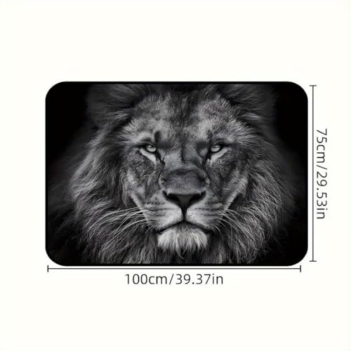 Universal Car Trunk Mat 29" x 39", Fierce Majestic Lion All Weather Trunk Protection Cargo Liner, Durable Cargo Mat Rear Trunk Liner, Stylish Vehicle Interior Accessories Suitable for Most Car Models - color: Fierce Lion