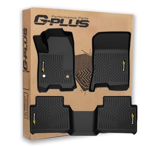 G-PLUS Floor Mats Fit for Chevy Colorado/GMC Canyon Crew Cab 2023 2024 2025,TPE All Weather Custom Fit Anti-Slip Floor Liners,1st & 2nd Row Car mats Accessories - size: 23-25|Fit Chevy Colorado Crew Cab|3PCS