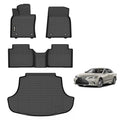 AIPOIL® Floor Mats & Cargo Liner Set for 2019-2024 Lexus ES & ES300h &2025 Lexus ES Hybrid & ES350 & ES300h All Weather Protection TPE Anti-Slip Automotive Full Set Custom Car Mats Accessories -Black - style: 14) For ES 2019-2024 Full Set