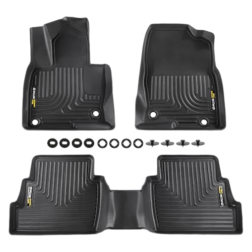 G-PLUS TPE Cargo Liners Compatible with Mazda CX-5 2017-2024 3PCS Floor Liners All Weather Full Cover Protection Black Front & 2nd Row Interior Accessories - size: Fit Mazda CX-5 2017-2024 | 3PCS