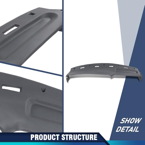 PIT66 TPE Dash Cover Dashboard Panel Fit Dodge Ram 1500 2500 3500 Truck 1994 1995 1996 1997 Gray Dash Board Cover - size: 1994-1997 Dodge Ram (Gray)