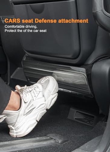 Seat Back Protector Compatible with Toyota Sienna 2026 2025 2024 2023 2022 Accessories Back of Seat Protector,Stainless Steel Kick Mats Back Seat Protector 2Pcs (Black)
