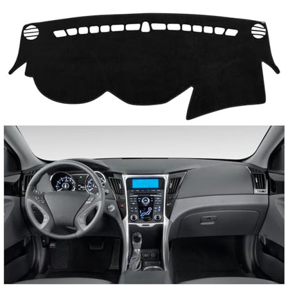Dashboard Dash Board Cover Mat Carpet Compatible with Hyundai Sonata YF with Cutout for Speakers 2011-2014(Not Compatible with Hyundai Sonata NF) - style: Fit for 2011-2014 Sonata YF with Cutout for Speakers