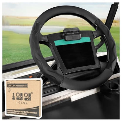10L0L Golf Cart Steering Wheel Cover for Yamaha, Club Car DS & Precedent 1981-up, 14 Inch Black - color: Black