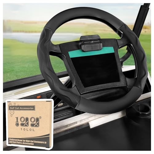 10L0L Golf Cart Steering Wheel Cover for Yamaha, Club Car DS & Precedent 1981-up, 14 Inch Black - color: Black