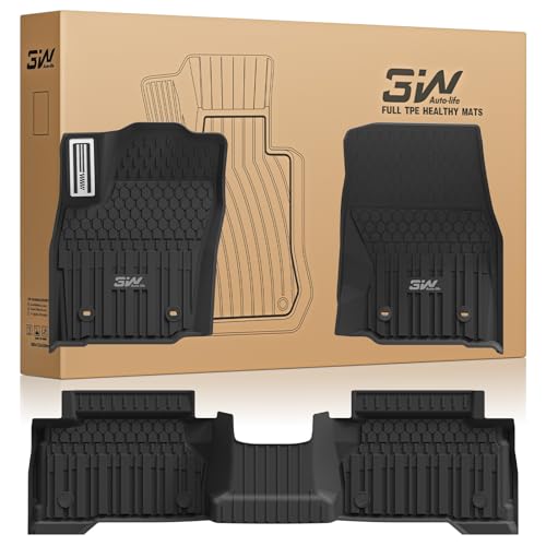 3W Floor Mats for Toyota Tacoma 2024-2026 Double Cab Auto Tran(Not Fit Hybrid & XtraCab) with Metal Pedals, TPE All Weather Custom Fit Floor Liner for Tacoma TRD/SR/SR5/limited Car Liners. - size: 6. Tacoma|24-26|Floor Mats&|Metal Pedal
