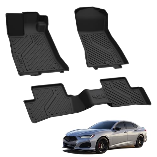 LASFIT Floor Mats for Acura ILX 2013-2022 Sedan, Custom Fit All Weather Floor Liners TPE Car Mat Set for Front & Rear Row Mat, Black - size: 2013-2022 | For Acura ILX | 1st & 2nd Row