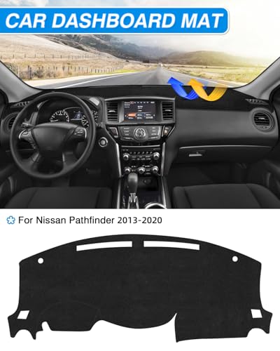 Cartist Dash Cover Compatible with Nissan Pathfinder 2013-2020 Dashboard Cover Mat Non-Slip Carpet Sunshield Glare UV Rays Protector