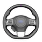 MEWANT Matte Carbon Fiber&Genuine Leather Steering Wheel Cover for Subaru WRX 2015-2021 / WRX STI 2015-2021 Steering Wheel Cover Accessories - color: 33：Matte Carbon Fiber&Real Leather