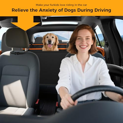 Dog Car Seat Cover for Back Seat,100% Waterproof Scratch Proof Nonslip Seat Cover,600D Heavy Duty Scratch Proof Nonslip Durable Soft Dog Hammock