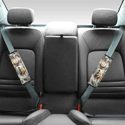 Dolyues Patriotic Seatbelt Covers for Women American Flag Deer Print Seatbelt Cover Universal Fit for SUV Truck Sedan Shoulder Strap Padding 2 Piece Full Set - color: American Flag and Deer Print