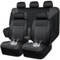 CAR PASS Neoprene Waterproof Seat Covers Full Sets, Wetsuit Car Seat Covers 5 Seats Universal Fit Vans, Truck, SUV, 3D Tyre Embossed Seat Covers Anti Slip with Armrests, Aibag Compatible(Black Gray) - color: Charcoal Neoprene Full sets, size: Full sets