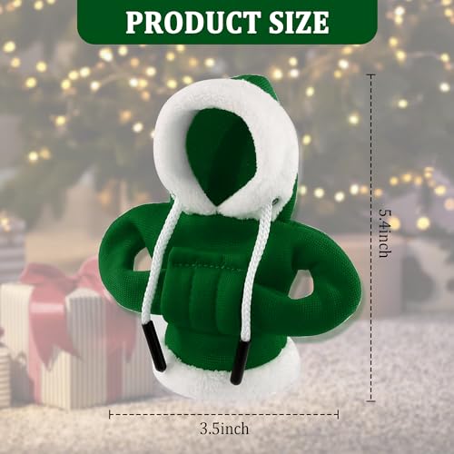 OFBAND Hoodie Car Gear Shift Cover,Christmas Car Decor Gear Shift Knob Cover for Manual/Automatic Shift Knob,Universal Interior Car Accessories Hoodie for Gearr Shifter Knobs (Christmas Green) - color: Christmas Green