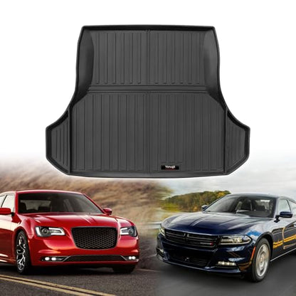 Custom for 2011-2023 Chrysler 300C/Dodge Charger Cargo Mats Trunk Liner All Weather TPE Protection Mat Accessories (for 2011-2023 Chrysler 300C/Dodge Charger)