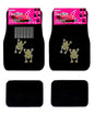 ALLBrand Universal Fit FrontRear 4-Piece Full Set Crystal Bling Rhinestone Design Studded Carpet Car SUV Truck Floor Mats (Love Frog-Black), Medium, KAM - color: Love Frog-Black