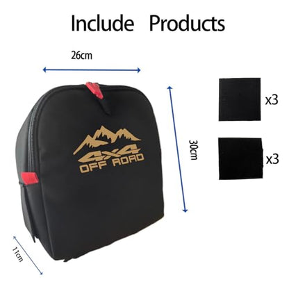 Trunk cubby storage bag Cargo side pocket compatible with Toyota RAV4 2019-2025 backpack organizer car trunk accessories (4x4Champagne Gold) - color: 4x4Champagne Gold