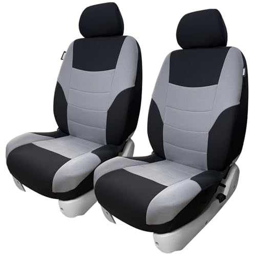 Champlus Car Seat Covers, Breathable and Durable Mesh 2 Front Bucket Seat Covers, Universal Fit Automotive Sedan Cars, SUVs, Trucks, Mini Vans, Airbag Compatible, Easy to Install