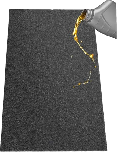 AAIN Oil Spill Mat (17' x 7'4"), Garage Floor Mat, Absorbent Oil Pad, Premium Maintenance Mat, Waterproof, Protect Garage Surface from Spill & Stain, Reusable, Washable, Durable, Black - style: 17' x 7'4"