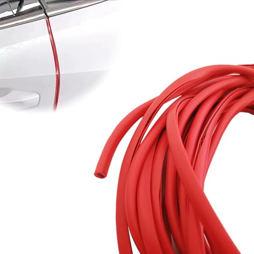 16FT (5M) Car Door Edge Protector, Universal U Shape Trim Molding Rubber Seal Protector with Fits Most Cars (Red) - color: Red