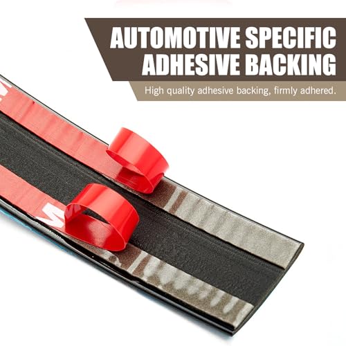 Car Molding Trim, 49Ft Glossy Black Car Side Moldings, Scratch-Proof Exterior and Interior Molding Trim, 0.24" Wide Self-Adhesive Window Trim Molding, Decorative Strip for All Vehicles (Black) - color: Black