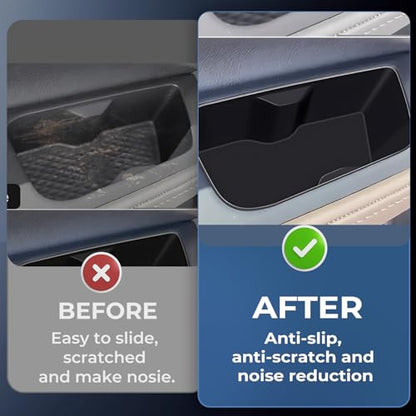 Rear Door Cup Holder Inserts for Toyota Grand Highlander 2026 2025 2024, Interior Accessories 2nd Row Silicone Cup Holders Covers Protector for 2024-2026 Grand Highlander, Black - style: Fits for 2024-2026 Grand Highlander, Rear