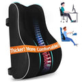 CloudBliss Ergonomic Lumbar Support Pillow – Memory Foam for Lower Back Pain Relief, Adjustable Straps & Mesh Cover for Office, Gaming, Car Seat & Home Essentials (Black)