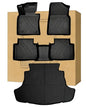 Aiqiying Floor Mats＆Cargo Liners Compatible with Toyota Camry 2018-2024 FWD Models, Non Hybrid or AWD，All Weather Waterproof Durable Custom-Fit Front Rear Full Set Carpet Protection TPE Accessories - size: 3）For Toyota Camry I 2018-2024 I Floor＆Trunk Mat