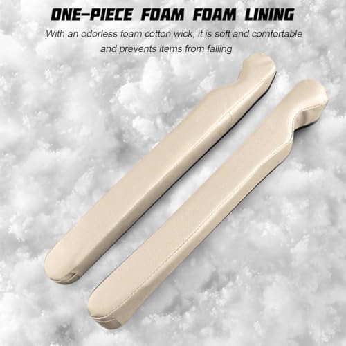 Mandark Car Seat Gap Filler, 2PCS Leather Vehicle Gap Stopper to Fill Between Seat and Console, Automotive Crevice Plug Blocker Accessories from Dropping, Universal for SUV, Sedan, Truck (Beige) - color: Beige