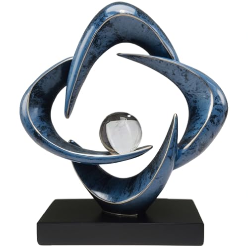Abstract Sculpture Art Home Decor Accents Modern Decorative Objects for Living Room Shelf Coffee Table TV Stand Cabinet Office Decor Accents (Blue)
