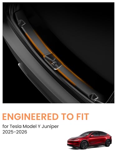 2025 2026 Tesla Model Y Juniper Rear Bumper Protector, TPE Trunk Sill Cover Guard, Interior Accessory for Model Y Juniper Cargo Area Protection