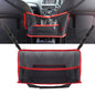 Car Storage Bag, Auto Net Pocket Handbag Holder, Driver Storage Netting Pouch for Document Phone Tissue Purse Storage, Organizer Mesh Bag Between Two Seats, Backseat Pets Barrier, Red