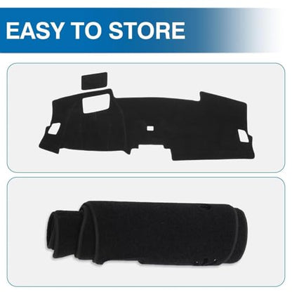 KUST Black Dash Cover for Honda CR-V CRV 2023-2025 2026(with HUD) Polyester Dashboard Cover Non-Slip Interior Accessories for Honda CRV CR-V Custom Fit Dash Mat Sunshade No Glare - size: For CRV 23-26