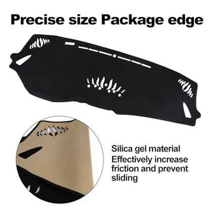 Dashboard Cover Mat for Subaru 2020 2021 2022 2023 2024 2025 Outback Accessories Black Flannel Material Anti-Slip Dash Cover Mat Sunshade Glare UV Rays Protector - size: for Subaru 2020-2025 Outback
