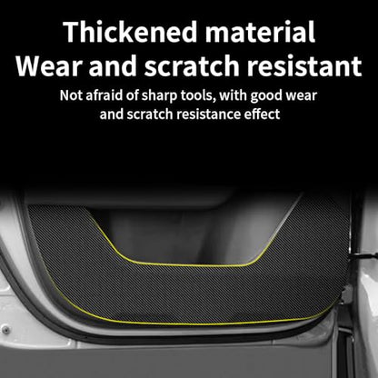 Car Door Anti Kick Pad for Mazda CX-50 CX50 2023 2024 2025 2026 Accessories Carbon Fiber Style Leather Sticker Door Sill Protector Cover Edge Guard Side Mat Interior Dirty