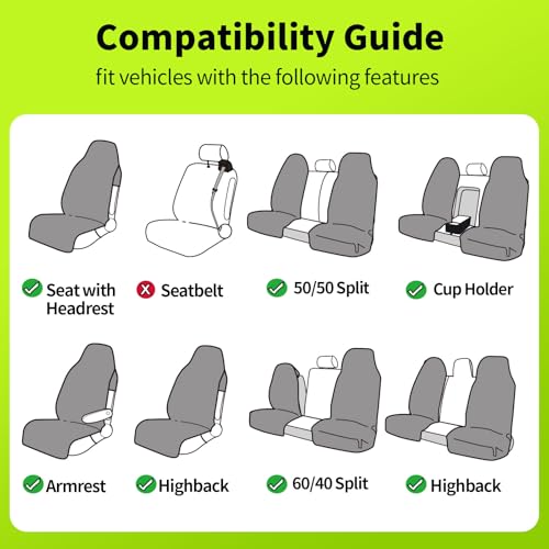 Leader Accessories Grey Waterproof Towel Auto Car Seat Cover Protector Machine Washable - Fit Yoga Running Crossfit Athletes Beach Swimming Outdoor Sports