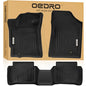 OEDRO Floor Mats Fit for 2007-2012 Nissan Altima Sedan, TPE All-Weather Custom Fit Floor Liner for Altima 4 Door Accessories, 1st & 2nd Row Mats Car Mats Set, Black - style: 07-12 Altima Sedan 1st & 2nd